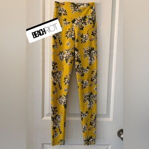 Beach Riot Yellow Floral Leggings